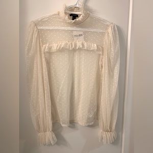NWT Cream Sheer Blouse